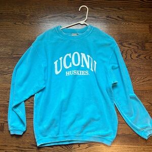 University of Connecticut Huskies sweatshirt size medium, neon blue